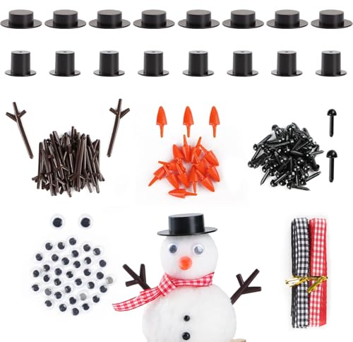 GEBETTER 1Kit Accessoire de Bonhomme de Neige Noël DIY Bricolage Artisanat Jouet Travaux Manuels Cadeau Educatif pour Enfant