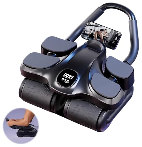 CFITANK 4-Elbow Bauchroller, automatisches Rückprall, mit Telefonhalterung für Bauchtrainer, Basis-Übung, Ellenbogenstütze