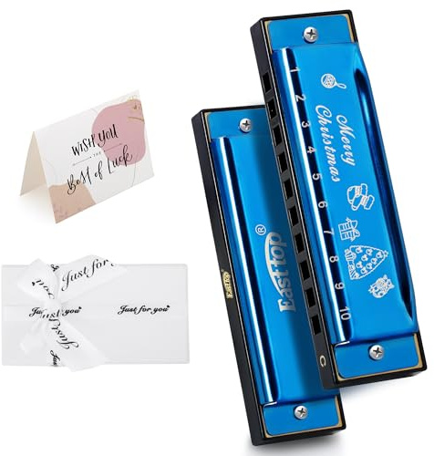 East top Blues Mundharmonika, Tonart C, 10 Löcher, 20 Töne Harp, diatonische Mundorgel, benutzerdefinierte Mundharmonika für Erwachsene, professionelle Spieler und Studenten, als
