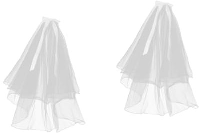 CALLARON 2stücke Brautschleier Lagig Mit Schleife Eleganter Haarschmuck Für Hochzeiten Junggesellinnenabschiede Und Fotoshootings Leicht Bequem Und Romantisch Reinweiß Ohne Perlen
