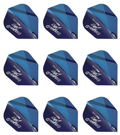 RED DRAGON Professioneller Spieler Hardcore Form No. 6 Extra dick - 100 Mikron - Dart Flüge 3 Setz pro Packung (9 Dart Flüge Insgesamt)