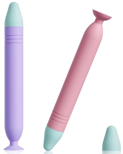 Kids Stylus Pens for Touch Screens, Tablet/iPad Stylus Pen for Kids, Universal Touch Screen Pen Compatible with iPad, iPhone, Tablets, Kindle Fire and All Touch Screen Devices - 2pack (Pink+Purple)