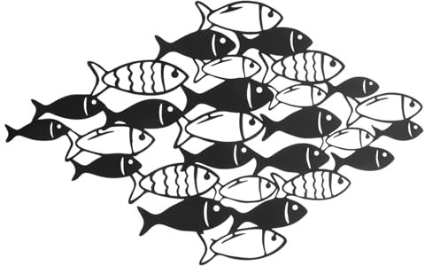 Zerodeko Küstenthema Fisch-wanddekoration Fisch-wandornamente Eisenfisch-wandkunst Für Wohnzimmer