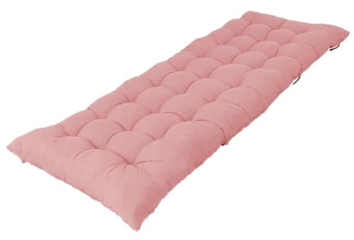 Waigg Kii Outdoor Gartenbankauflage 2/3 Sitzer, 8 cm dicke Gartenbankauflagen Rechteckige Bankauflage für Chaiselongue/Schaukel/Garten (100x40cm, Rosa)