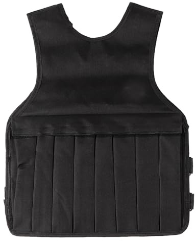 Akozon Exercice Sportif Fitness, Gilet 20KG Chargement Noir lesté Gilet d'entraînement (#02)