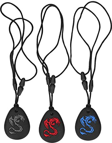 3pcs Beißring Baby Zahnungshilfe Chinesischer Drache Baby Beißringe Halskette Silikon kühlbar hitzebeständig beruhigende Zahnfleisch Kleinkinder Kauen Beißspielzeug Kauspielzeug