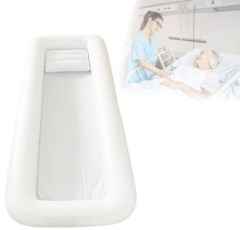 UEGFSIJRF Bañera Inflable de PVC, bañera portátil de cabecera for el Lavado Corporal Completo de Personas Mayores, discapacitadas y Pacientes postrados en Cama.