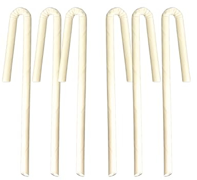100 Pack White Paper Bendy Straws – Disposable and Durable Drinking Straws for Smoothies, Milkshakes, Slushies – White Paper Straws for Cold Drinks, Parties, Events, Cafes, and Daily Use