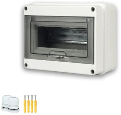 LYUCAYHQ Scatola Derivazione Esterna, Scatola Elettrica Esterna Impermeabile IP65 con Coperchio Trasparente, per Interruttori Automatici, Trasformatori(26x20x11cm/10x8x4in)