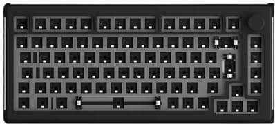 XXINGYULI Kit barebone per tastiera da gioco meccanica personalizzata al 75% con montaggio a guarnizione Design compatibile con manopola 3/5 pin retroilluminata RGB Hotswap(ISO DARK NIGHT)