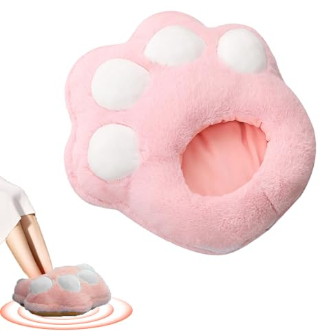 Scaldapiedi sotto la scrivania - Simpatico riscaldante Scaldapiedi riscaldato in morbido peluche, a tre velocità per sotto la scrivania, casa, ufficio, viaggi