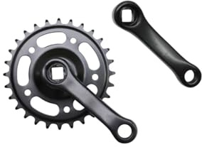 cyclingcolors guarnitura per bicicletta con braccio di manovella, 28 denti, lunghezza 89 mm, acciaio