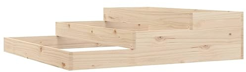 RJPLMFV Fioriera 107 x 107 x 27 cm in legno massello di pino