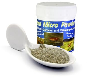 Staubfutter: Green Micro Powder - Futter für Garnelen, Zierfische, Urzeitkrebse und Mikroorganismen, Aufzuchtfutter, 40g