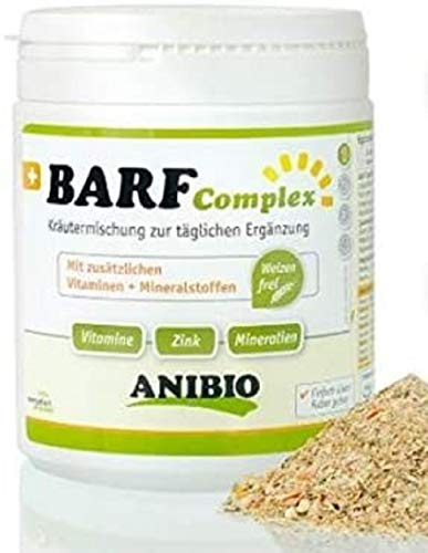Anibio Barf Complex 120g | Ergänzung zur Rohfütterung | Getreidefrei | mit Vitaminen, Mineralien und Kräutern | barfen | Vitalstoffe | Kräutermischung für Hunde