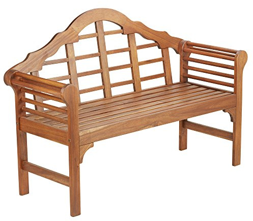 Thompson & Morgan Lutyens Bench Solid Acacia Hardwood Pre Treated Garden Patio Furniture (Bench)