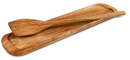 ROMINOX Geschenkartikel Kochlöffel mit Ablage // Olivio – Praktische, pfiffige Küchenhelfer, Kochlöffel und praktische Ablage aus 100% Olivenholz aus nachhaltiger Italienischer Produktion
