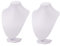 PH PandaHall 2 pcs White Jewellery Necklace Display Bust Stand With Wood and Cardboard 25x17cm