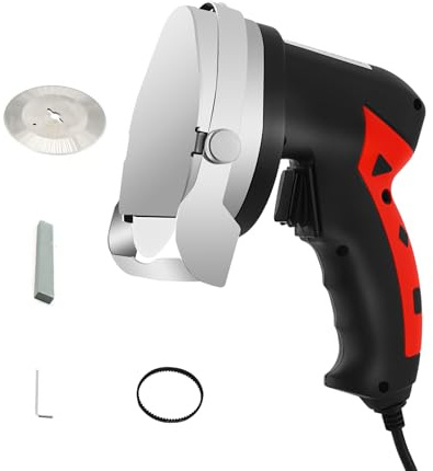 WUPYI2018 Kebab Slicer Couteau à kebab portable en acier inoxydable 80 W 3000 tr/min avec pierre à aiguiser