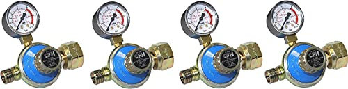 4x CFH Propanregler DR 115, 1-4 bar, 52115 für 5 kg 11 kg 33 kg Gasflasche Propangasflasche Abflammgerät Unkrautbrenner Anwärmer