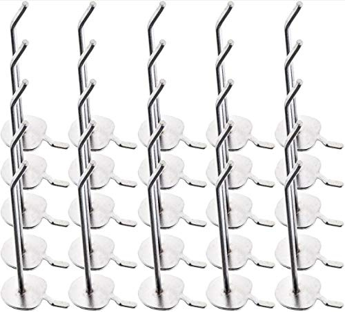 F Season 25Pcs Single Pegboard Hook Slat Wall Arm Retail Shop Prong Peg Hangers Board Hangers