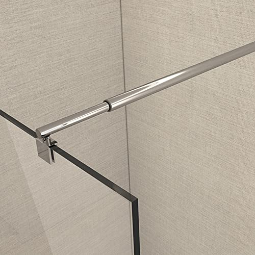 Heilmetz Stabilisierungsstange 700-1230 mm, für 8-10 mm Glas, 1 Stück | Edelstahl 304, Ausziehbare Haltestange mit 360° Klemmfixierung, Stabilisator für Duschwände
