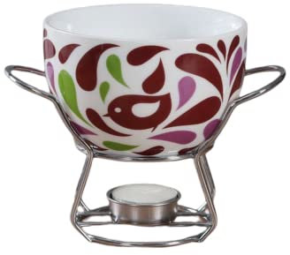 Chocolate Fondue Mug Set Separable Mini Candle Fondue Pot Chocolate Cheese Ice Cream Color Pattern Fondue Melter Cup