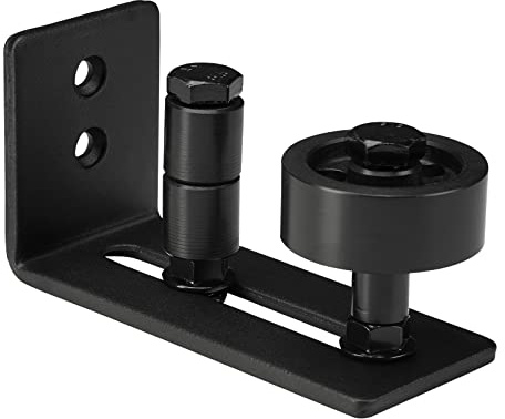 SOTECH untere Schiebetürführung 68 x 52 x 120 mm, verstellbare Bodenführung | für Schiebetüren mit Wandmontage, Rollenführung für Türstärke 0 bis 65 mm