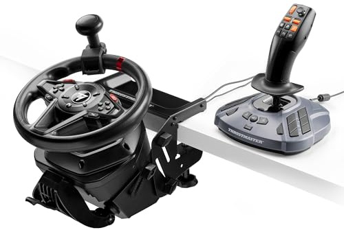 Thrustmaster T128 SimTask Pack mit Rennlenkrad und FarmStick: Komplettes Steuerungs- und Befestigungssystem für Farming Simulationsspiele fur PC