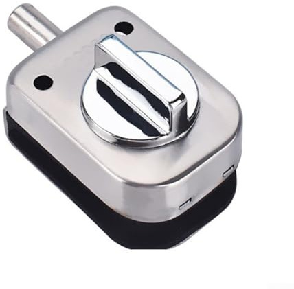 Serrure de porte coulissante en acier inoxydable avec verrou de porte en verre, boulon unique, sans perforation