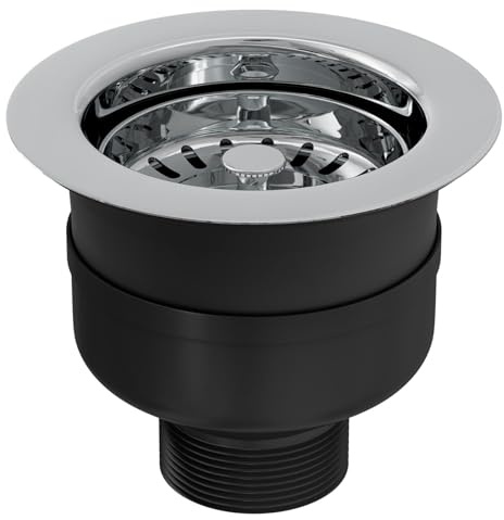 Liquida TF528CH TOP-FIX 90mm Chrome Basket Strainer Kitchen Sink Waste
