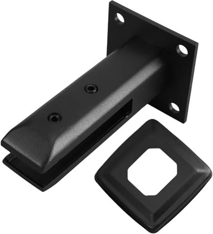 NULYLU Clip De Fixation Pour Garde-corps En Verre D'escalier En Acier Inoxydable 201 Pince D'assemblage Noire Couverture Décorative Fixation Robuste Pour Balcons Et Escaliers Lot Unique