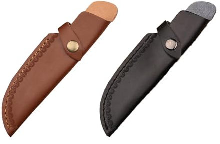 Taschenmesserscheide aus Leder, Gürtelmesserscheide aus Leder, Klappmesserscheide, Hülle mit Schnappverschluss, Klappmesser-Holster für Taschenmesser mit Gürtelschlaufe
