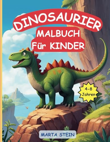Dinosaurier Malbuch für Kinder: Lebendige Dinosaurier-Motive für kreativen Malspaß