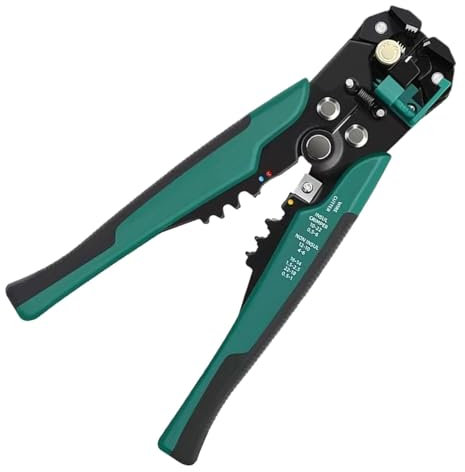 Pinza spelafili automatica da 20,5 cm regolabile in acciaio al carbonio crimpatrice crimpatrice tagliafili, pinza spelafili multifunzione