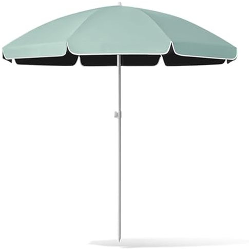 Générique Parasol de Plage, Parasol extérieur Portable avec Protection UV, Porte-gobelets, Crochet de Suspension et Ancre pour Sable(Azure,220cm/7ft)