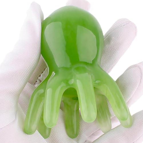 KINTEGOOD Large Size Octopus Head Massager Scalp Scratcher Deep Massage Tools, 8 Tentacles Acupressure Gua Sha Manual Body Massage Tool