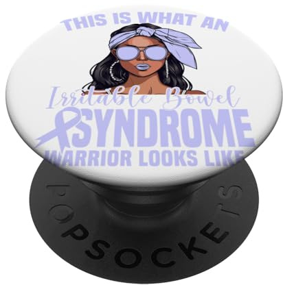 IBS Warrior Women Fighter Awareness Irritable Bowel Syndrome PopSockets Adhesive PopGrip