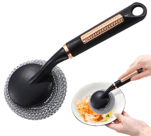 Cepillo rascador de alambre - Herramienta de limpieza de acero inoxidable, cepillo exfoliante para ollas, cepillo de lana de acero Langgang para lavabo, frigorífico, limpieza de la encimera