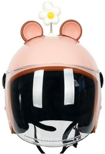 SJAPEX Casco Mezzo per Bambini, Caschi da Moto per Bambini, con Visiera Parasole HD, Casco da Motocross, Casco per Ciclomotore E Scooter Elettrico, per Ragazzi E Ragazze dai 3 Ai 15 Anni 3