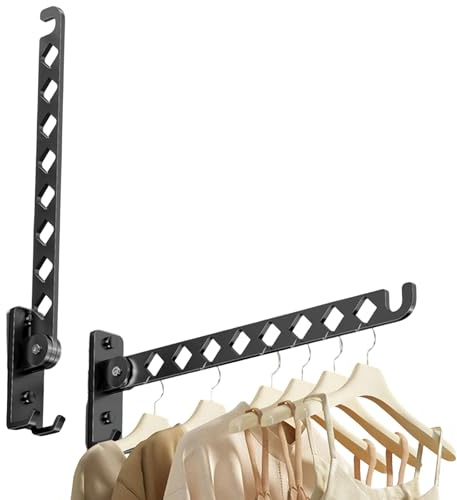 Tel Charme * 180° Kleiderhaken Klappbar, Wand Kleiderständer Klapphaken Wandhaken, Klapphaken für Balkon Waschküche Badezimmer