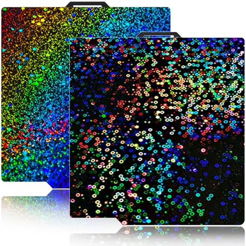 Plaque de construction en bambou 257 x 257 mm pour imprimante 3D Bambu Lab X1/X1C/X1E/P1P/P1S/A1, Bambu Lab P1P/P1S, X1/X1C/X1E/A1, plate-forme amovible en acier à ressort (PEY Circle + PEY-Starry)