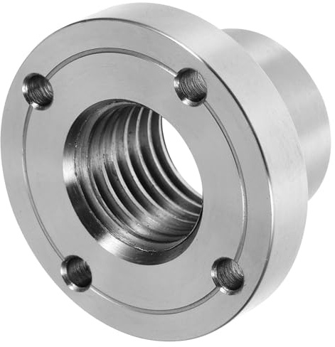 Beaupretty Mandrino per Lavorazioni Precise in Acciaio 2 Pollici per Tornio Legno Flangia Filettata 1-8tpi in Progetti di Tornitura Legno