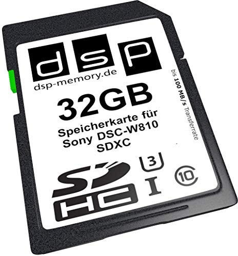 32GB Ultra Highspeed Speicherkarte für Sony DSC-W810 SDXC Digitalkamera
