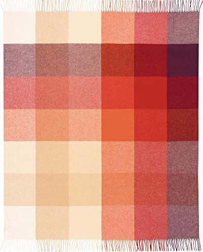 Biederlack Plaid Sofadecke Various mit Fransen aus 50% Baumwolle und 50% Polyacryl in der Farbe Terra, Maße: 130cm x 170cm, 732972