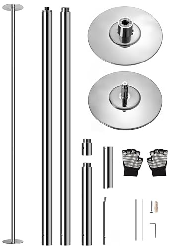 SereneLife barra pole dance, De baile, Plegable , Ejercicio, Para bailarinas, Principiantes, Ejercitadores, Atletas, Gimnasia, Fitness, Profesional, Clubes, Bares, Estudio, 1.21mts x 2