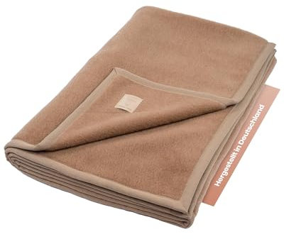 Ritter Decken Mandarin Kamelhaardecke 150 x 220 cm – Kamel - Hochwertige Decke aus 50% Kamelhaar & 50% Merinowolle – Wärmespeichernde Naturhaardecke – Made in Germany