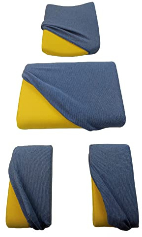 Ergositting Ergonomischer Stuhlbezug-Set, hellblau, 4 Stück (Sitz + Rückenlehne + 2 Kniepolster)