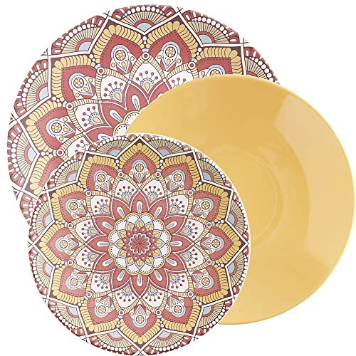 LA PORCELLANA BIANCA Servizio piatti 6 posti MARRAKESH set 18 piatti maiolica