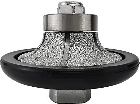 NBB Roue profilée diamantée, fraise foret toupie diamant, Roue de profil diamant, mèche pour profiler carreaux porcelaine céramique granit marbre pierre, pour meuleuse d'angle (Half-Bullnose, B15)